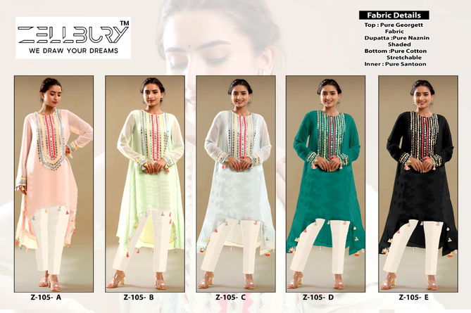 Zellbury Fancy Ethnic Wear Wholesale Readymade Designer Suits Catalog